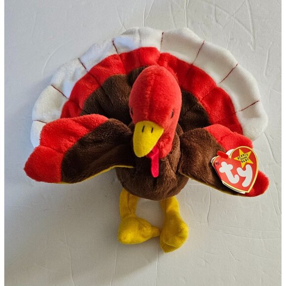 TY Beanie Babies: Gobbles The Turkey, Errors, Vintage, Mint, Retired, Style 4034 - Picture 1 of 5
